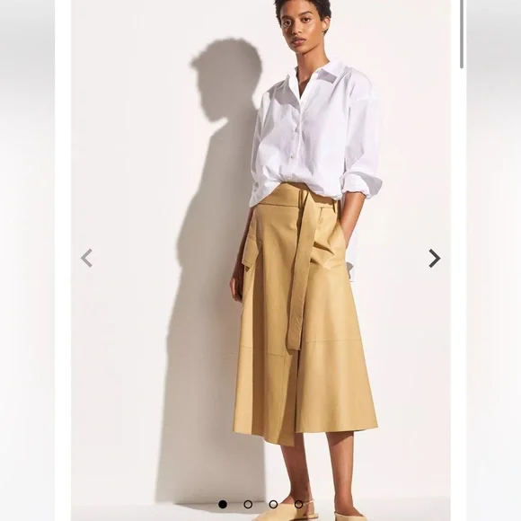 Vince belted leather wrap skirt - Picture 1 of 8